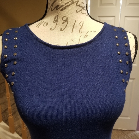 Woman's blue dress with studs.. size small - Picture 5 of 6